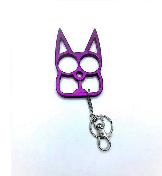 Purple Kitty Keychain